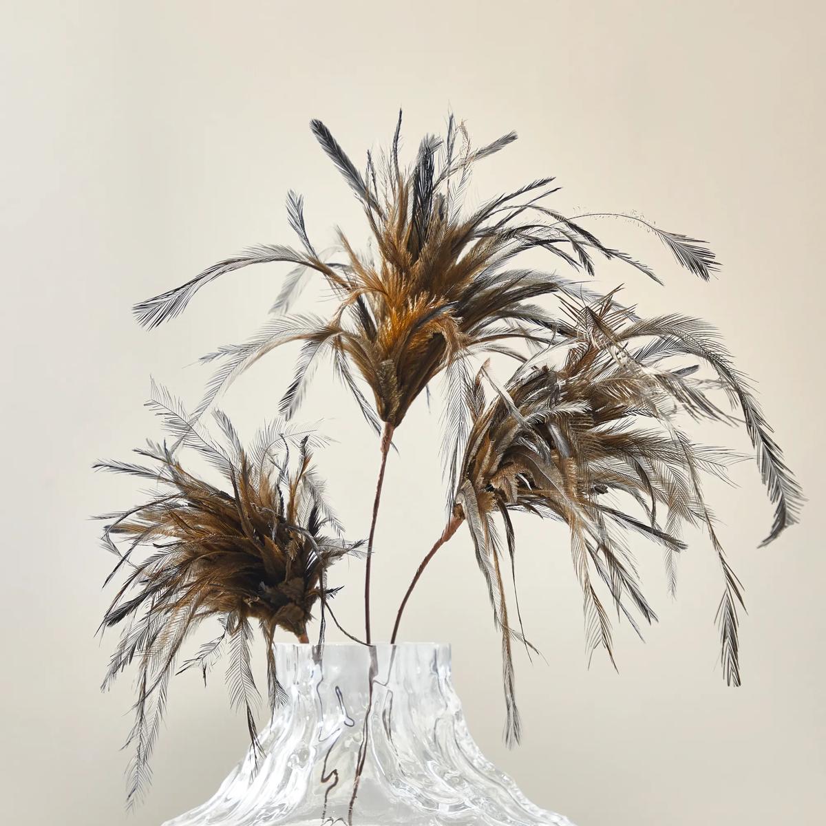 Dark Brown Feather Pick 23.5" - Set of 3